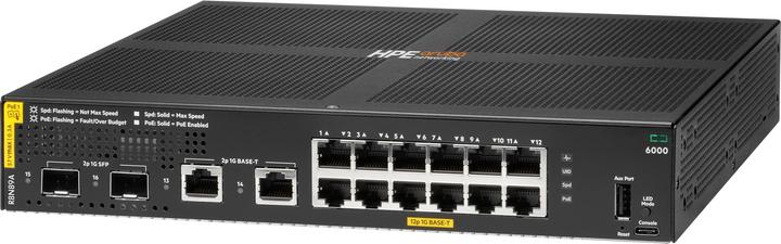Actual product image HPE PoE+ Switch CX 6000 139W 14 Port (14 Ports)