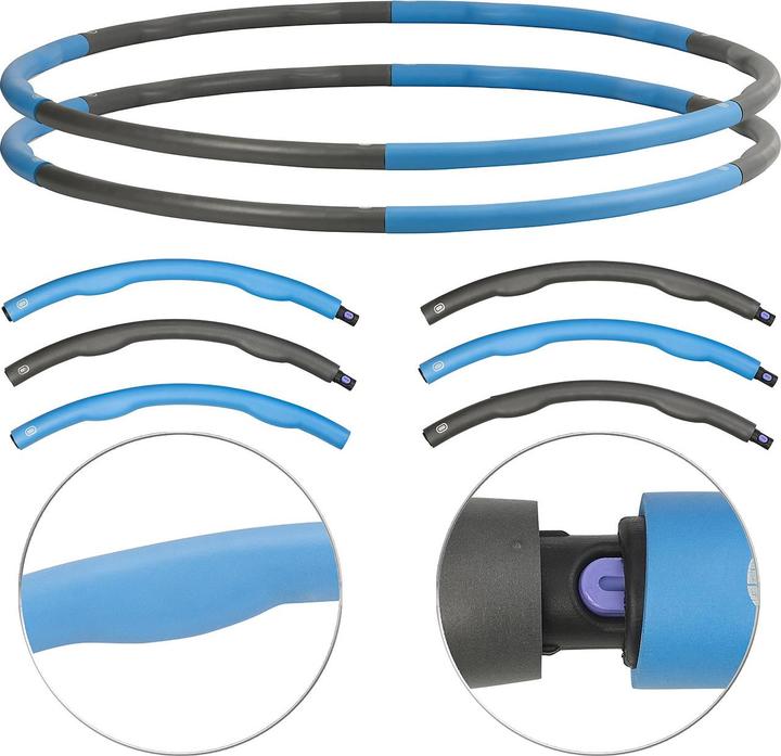 Produktbild Pearl 2er-Set Hula-Hoop-Reifen mit Schaumstoff-Ummantelung & Massage-Noppen (1215 g)