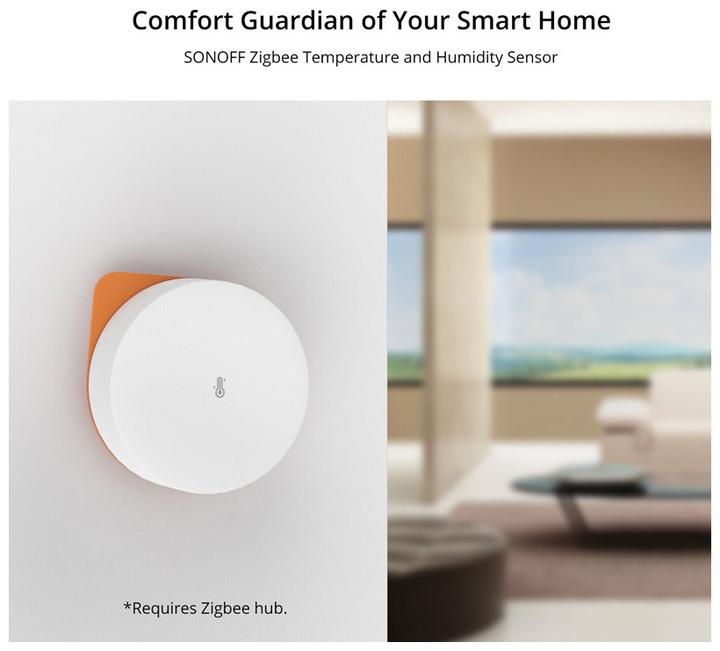 Productafbeelding Sonoff Zigbee temperatuur- en vochtigheidssensor SNZB-02P DC 3 V