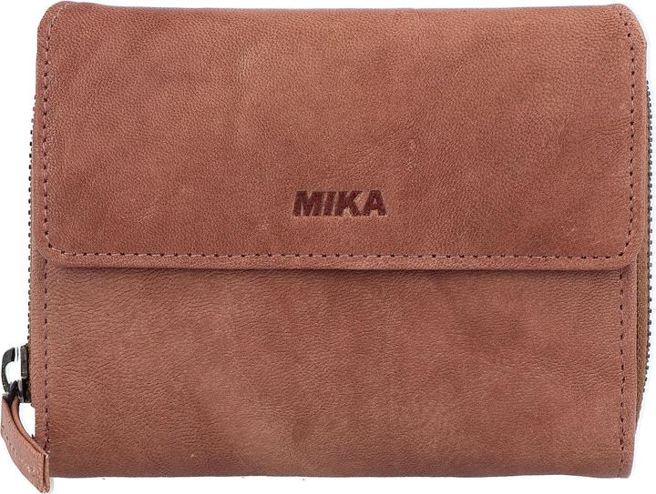 Immagine prodotto Mika Portafoglio da donna, in pelle, colore: grigio-marrone