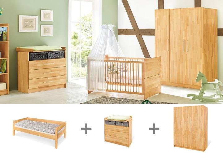 Actual product image Pinolino Youth room "Natura" wide large, 3-pcs. (Children's wardrobes, Changing unit)