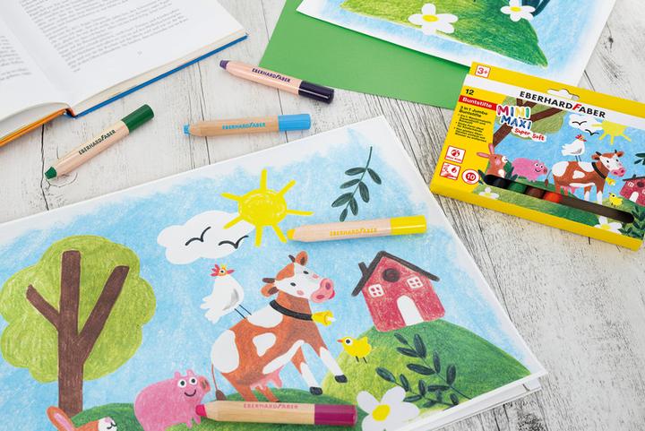 Immagine prodotto EberhardFaber Matite colorate Jumbo MiniMaxi 12 pezzi (Colore misto, 12 x)
