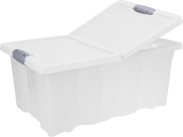 Produktbild Storage Solutions Aufbewahrungsbox mit Clip-Deckel, transparent, 64 l (60 x 40 x 27 cm, 64 l)