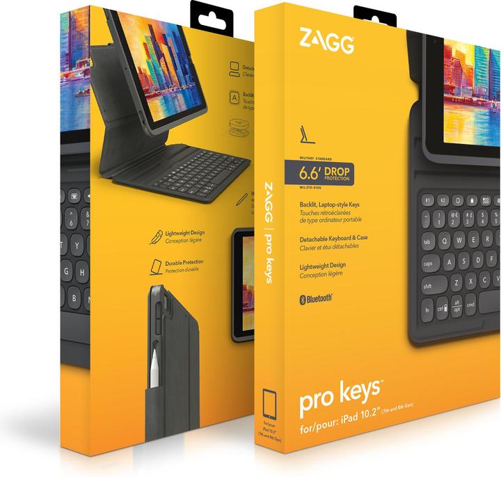 Image du produit Zagg Pro Keys (CH, iPad 2019 (7e gène), iPad 2020 (8. Gen), iPad 2021 (9e génération))