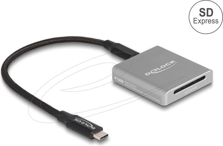 Produktbild Delock Card Reader Extern USB-C für SD Express-Speicherkarten (USB 3.2 Gen 2)