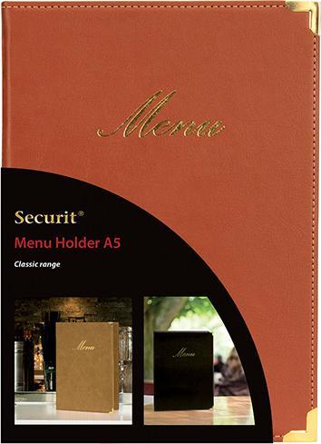 Produktbild Securit Speisekarten-Mappe CLASSIC, A5, weinrot (A5, 1 x)