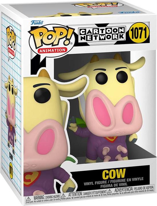 Actual product image Funko POP Cartoon Network Cow and Chicken - Superhero Cow