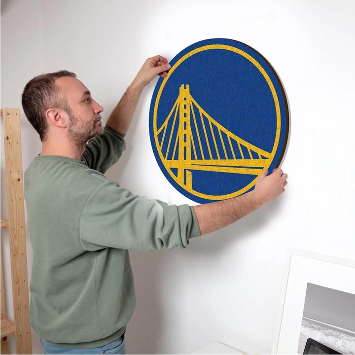 Actual product image Iconic NBA - Golden State Warriors - Logo - Wooden Puzzle Size S (150 pieces) (150 pieces)