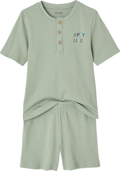 Produktbild Vertbaudet 2er-Set Jungen Schlafanzüge mit HAPPY-Print und Recycling-Baumwolle (92)
