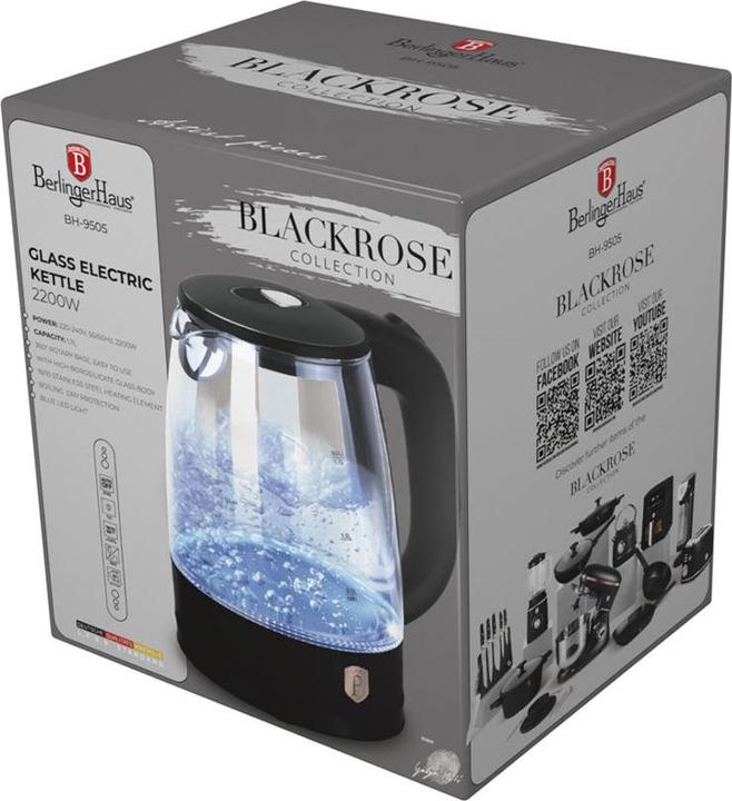 Actual product image BerlingerHaus Haus Wasserkocher 1.7 Liter Black Rose Collection (1.70 l, CH plug)