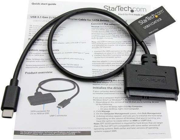 Immagine prodotto StarTech Adattatore da USB-C a SATA