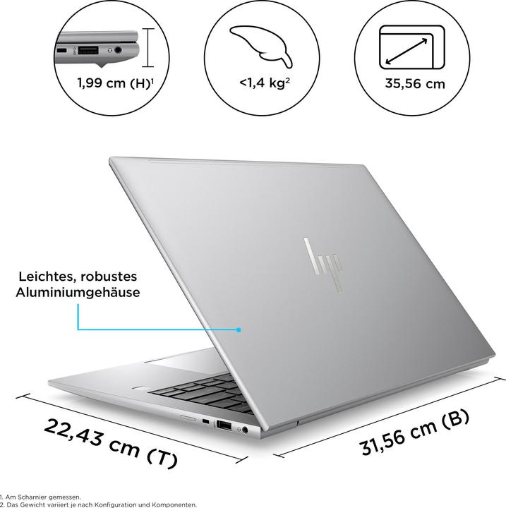 Produktbild HP ZBook Firefly 14 G10 (14", AMD Ryzen 7 7840HS, 32 GB, 1000 GB, DE)