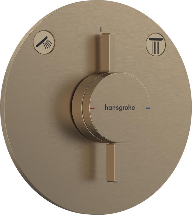 hansgrohe DuoTurn S Mischer, Unterputz, 2 Verbraucher, 2 Funktionen, runde Rosette, 75418