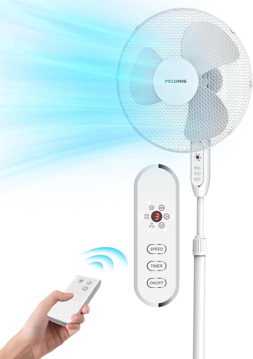 Actual product image Pelonis Standventilator FS40-16JRA mit Fernbedienung und Timerfunktion (43 dB)