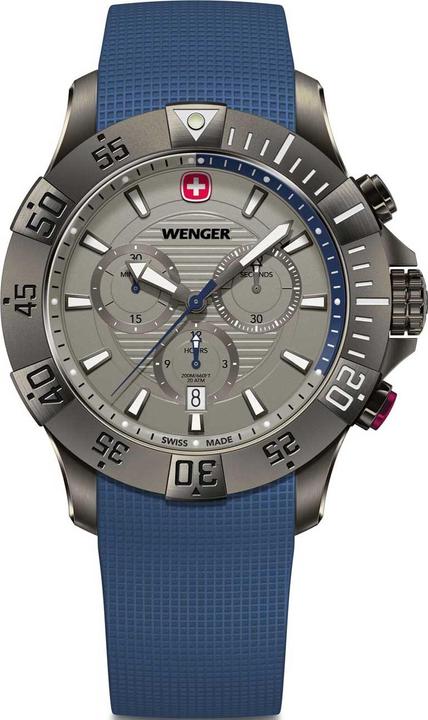 Actual product image Wenger Sea Force Chrono 01.0643.126 (Swiss made, Rotating bezel left, Chronograph)