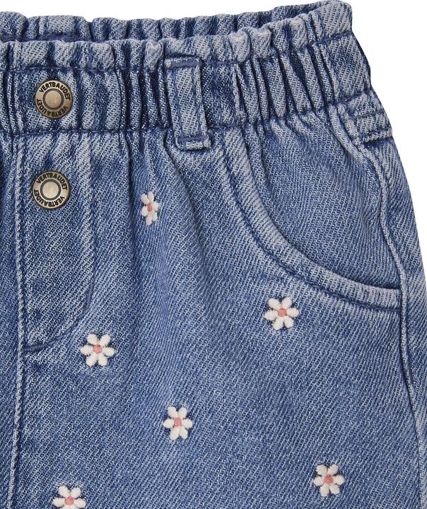Image du produit Vertbaudet Short en jean bébé avec broderie florale (68)