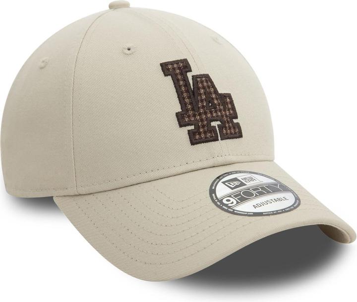 New Era 9Forty Cap - CHECK INFILL Los Angeles Dodgers beige