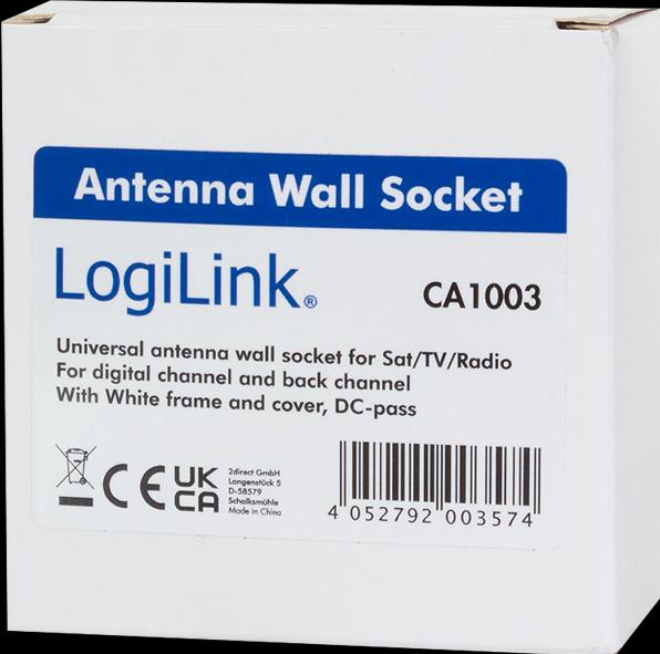 Produktbild LogiLink Antennensteckdose (3 dB, Antennendose)