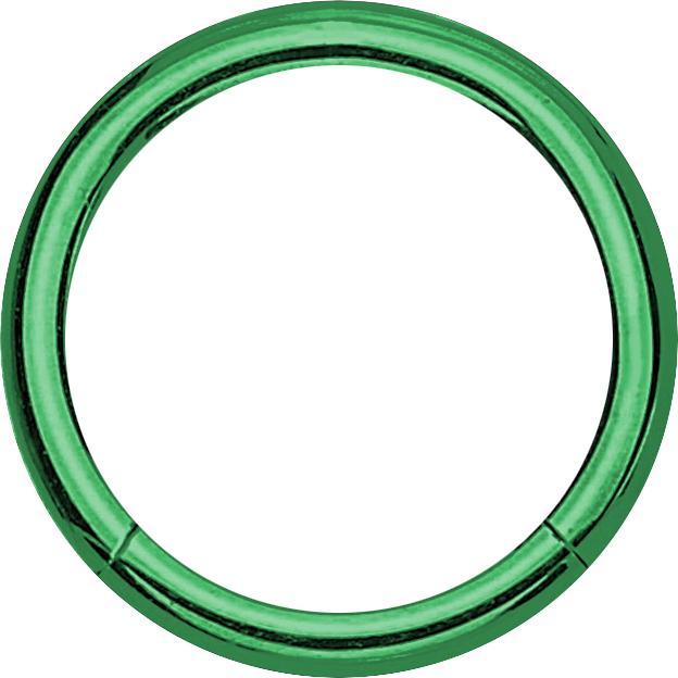 Produktbild Star Piercing Micro Segmentring klappbar grün (ohne Messing, Chirurgenstahl 316L)