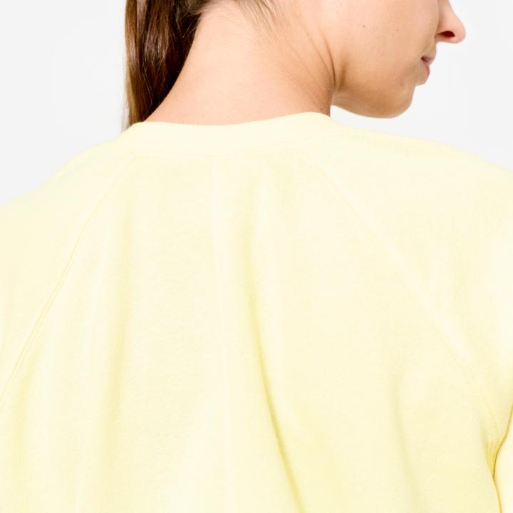 Image du produit Domyos Sweat de fitness en molleton femme, jaune (L)