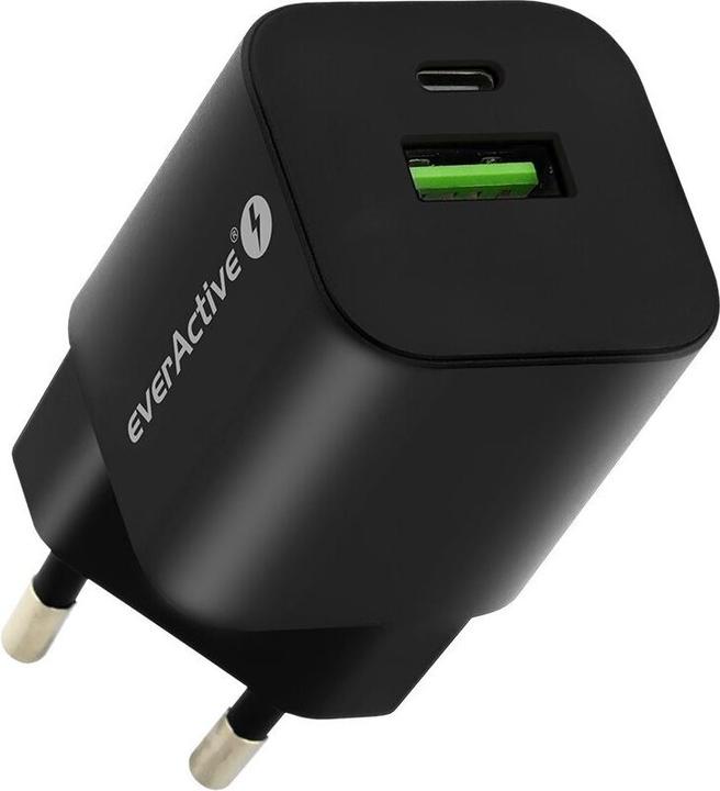 Everactive Charger usb/usb-c qc3.0 30w technology quite black (30 W)