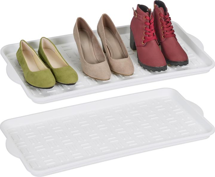 Immagine prodotto Relaxdays Vaschetta raccogli scarpe (74 x 36 x 3,5 cm)
