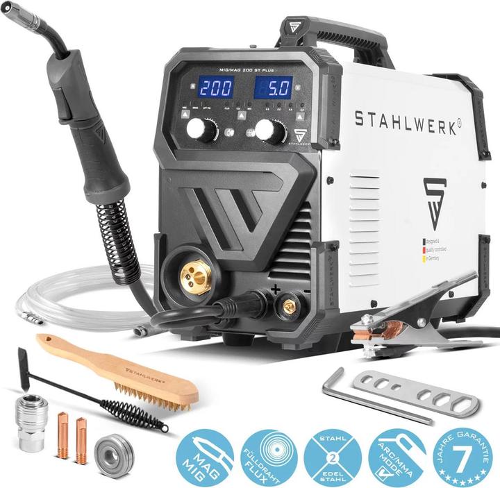 Produktbild Stahlwerk Schweissgerät MIG MAG 200 ST PLUS Schutzgas-Schweissgerät IGBT mit 200 A