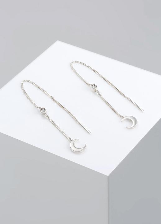 Image du produit Elli Hänger zum Durchziehen mit Halbmond Kristalle (Argent Sterling)