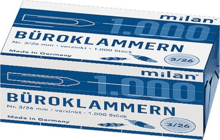 Produktbild Magni ALCO-Albert 210 - Briefklammern 26 mm, eckig, verzinkt, 1000 Stück in einer Schachtel (1000 x)