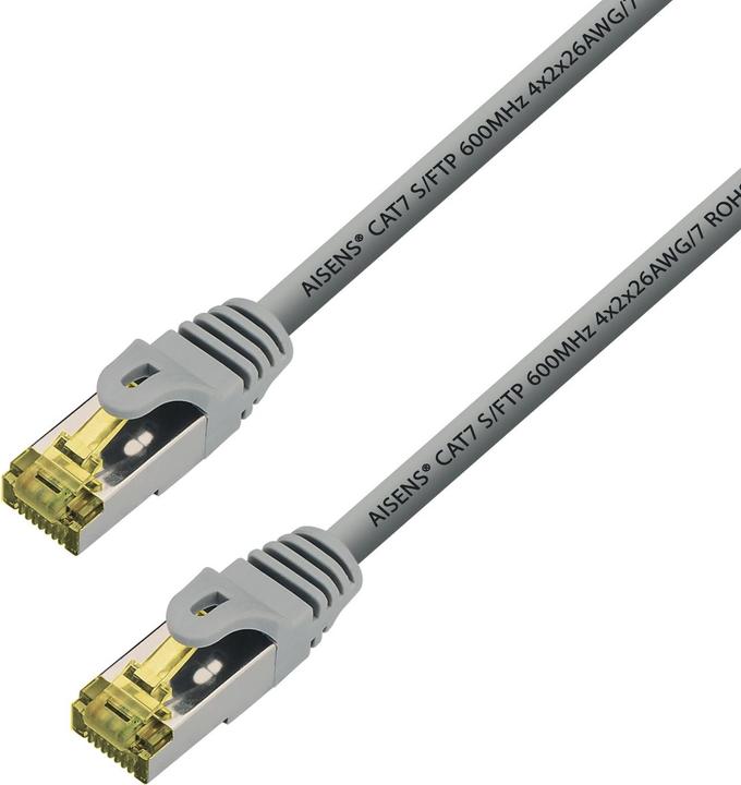 Actual product image Aisens A146-0333 Network cable Grey 0.5 mCat.7 Raw cable S/FTP (S-STP) (S/FTP, CAT7, 0.50 m)