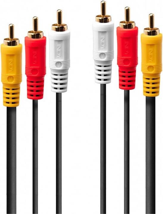 Lindy 3 x RCA – 3 x RCA (1 m, Cinch)
