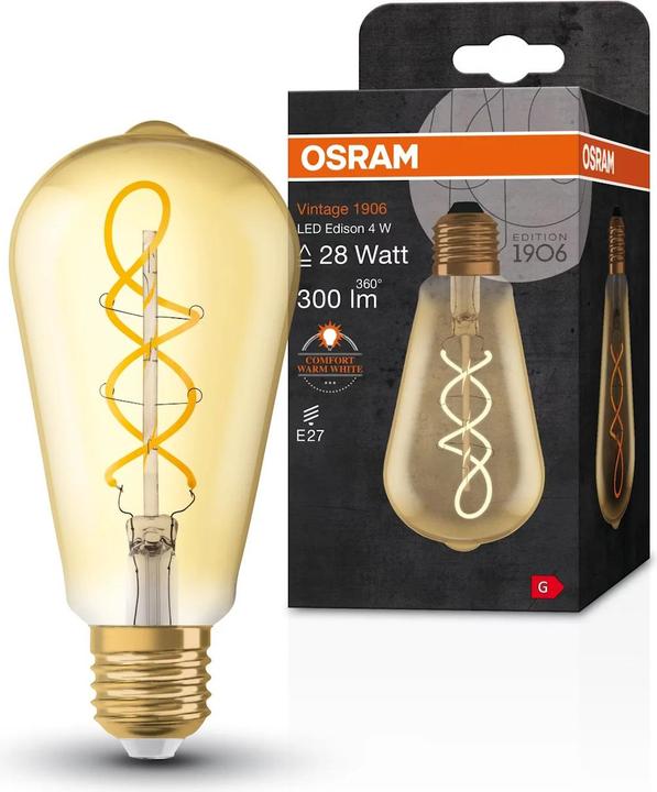 Actual product image Ledvance LED vintage lamp (E27, 4 W, 300 lm, 4 x, G)