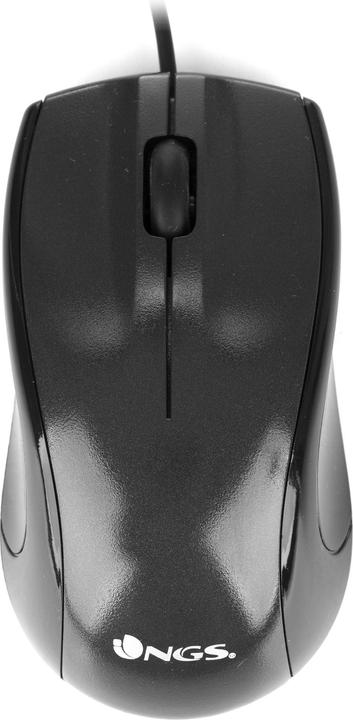 Produktbild NGS Black Mist Maus rechts USB Typ-A Optisch 800 DPI (Kabelgebunden)