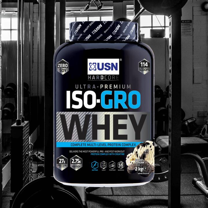 Produktbild USN ISO-GRO Whey (Cookies &amp, Cream, 1 Stk., 2000 g)