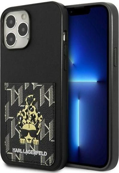 Actual product image Karl Lagerfeld KLHCP13XCANCNK iPhone 13 Pro Max 6.7" hardcase czarny/black Karlimals Cardslot (Apple iPhone 13 Pro Max)