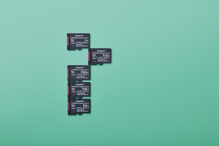 Actual product image Kingston Canvas Select Plus microSDXC 64GB Gen3 (64 GB, microSDXC, U1, UHS-I)