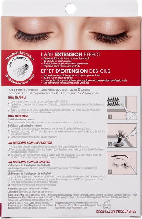 Actual product image KISS Lashes Couture LuXtension Cluster Kit (Artificial eyelashes, Mascara, Eyelashes applicator)