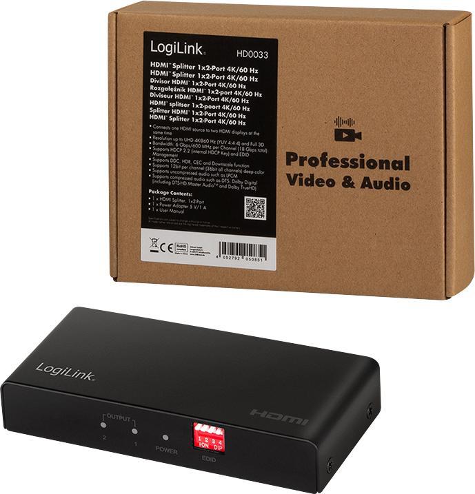 Actual product image LogiLink Video/audio splitter