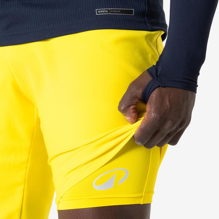 Immagine prodotto Kipsta Damen/Herren Fussball Funktionsshorts - Keepdry Light gelb (XS)