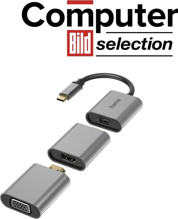 Produktbild Hama USB Video-Adapter (VGA, Mini DP, HDMI, 15 cm)