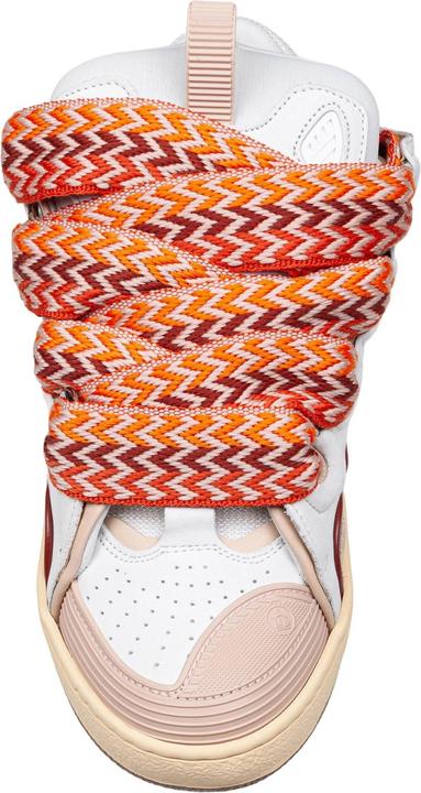 Image du produit Lanvin curb sneakers in white and peach leather (42)