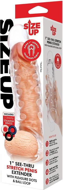 Image du produit Sizeup size up clear view studded penis extender with ball loop