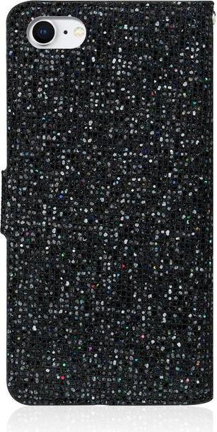 Actual product image MU Style Leather Glitter Cover with Stripes (Apple iPhone 7, Apple iPhone SE (3rd Gen), Apple iPhone 8, Apple iPhone SE (2nd Gen))