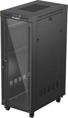 Actual product image Lanberg Stehender Installations-Rackschrank 19 32U 600x1000 schwarz Glastür LCD (flach verpackt) (19 inch rack)