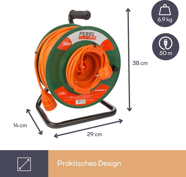 Produktbild Perel Kabeltrommel (50 m, 1.50 mm²)