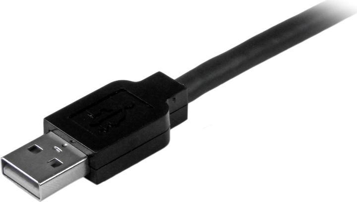Actual product image StarTech 15m active USB 2.0 A to B cable - plug/plug - USB printer cable 1x USB A / 1x USB B - Black (15 m, USB 2.0)