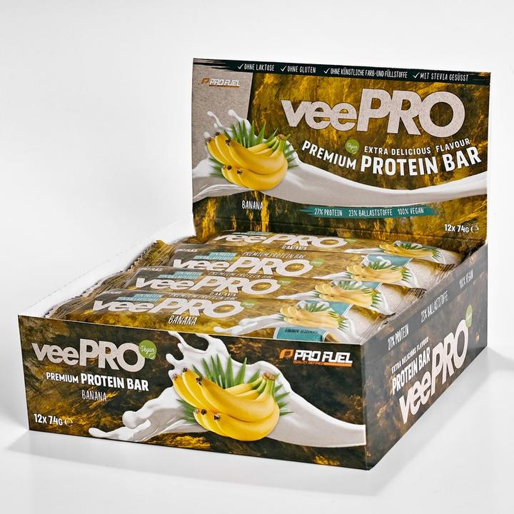 Produktbild ProFuel veePro Proteinriegel (12 x 74g) (Banane, 1 Stk., 888 g)