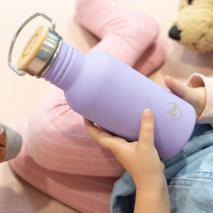 Actual product image For You Drinking bottle for children - Purple lion | stainless steel | 500 ml (0.50 l)