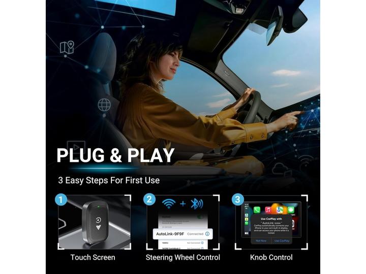 Image du produit PowerGuard 2-in-1 Wireless iOS Carplay & Android Auto Adapter
