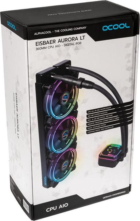Actual product image Alphacool Eisbaer Aurora LT360 CPU Digital RGB Complete Watercooler